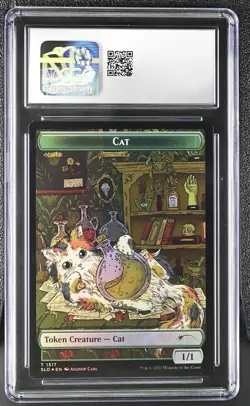 DOG TOKEN // CAT TOKEN Secret Lair Foil CGC 10 MTG [Nostalgium] - Image 2