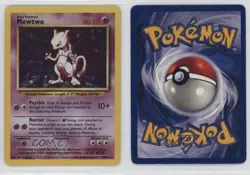 Mewtwo Holo Pokemon Base Set #10 1999 - Image 3