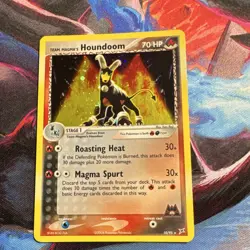 Pokemon Team Magma's Houndoom 10/95 EX Team Magma vs. Aqua Holo Rare 70 HP - Image 1
