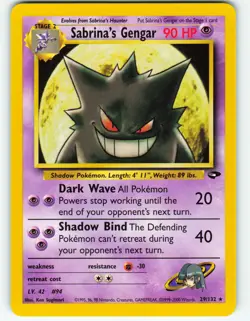 Sabrina's Gengar - 29/132 Gym Challenge - Pokemon TCG - 2000 - Image 1