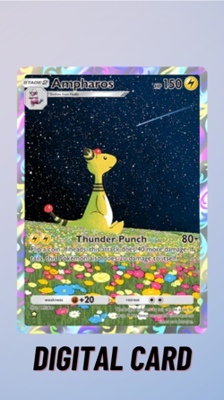 Ampharos Full Art Wisdom Of Sea And Sky Pokemon TCG Pocket 1 Star ⭐ (English) - Image 1