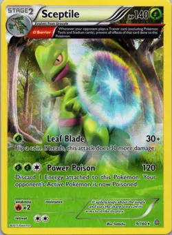 Pokemon TCG Sceptile 9/160 Primal Clash Rev Holo NM - Image 1