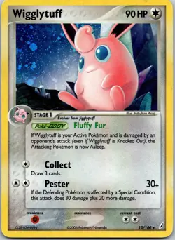 Pokemon Wigglytuff 13/100 2006 Holo Crystal Guardians MP/HP - Image 1