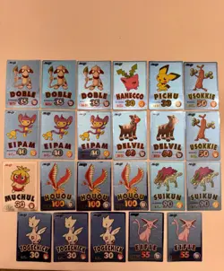 Pokemon Vintage 2000 Japanese Meiji Blue Metallic Foil Promo Collection Bundle - Image 1