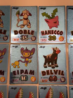 Pokemon Vintage 2000 Japanese Meiji Blue Metallic Foil Promo Collection Bundle - Image 3