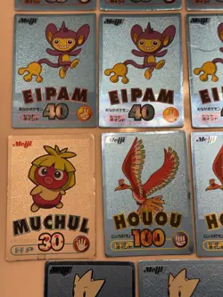 Pokemon Vintage 2000 Japanese Meiji Blue Metallic Foil Promo Collection Bundle - Image 5