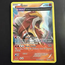 2015 Pokemon Entei 15/98 Holo Rare XY Ancient Origins LP Flame Screen Heat Tackl - Image 1