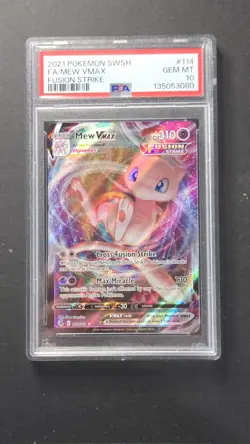 PSA 10 Mew Vmax 114/264 Fusion Strike Ultra Rare Pokemon 2021 - Image 1