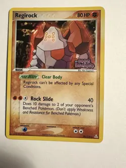 Pokemon Regirock 28/110 EX Holon Phantoms Stamped Reverse Holo 2006 NM - Image 1