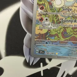 Pokemon Castform Sunny Form Illustration Rare Holo 195/191 Surging Sparks - Image 5