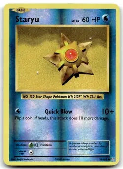 Staryu 30/108 XY - Evolutions Common Reverse Holo Pokemon TCG LP - Image 1