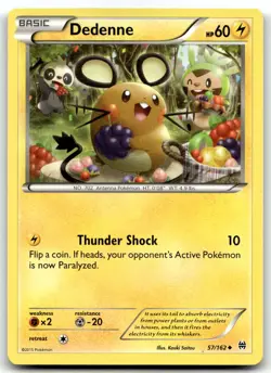 Dedenne 57/162 XY - BREAKthrough Uncommon Normal Pokemon TCG HP - Image 1