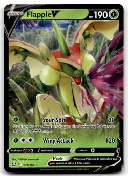 Flapple V 018/163 SWSH05: Battle Styles Ultra Rare Pokemon TCG LP - Image 1