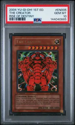 2004 YU-GI-OH! RDS-RISE OF DESTINY 1ST ED #EN005 THE CREATOR PSA 10 - Image 1