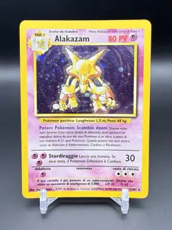 ALAKAZAM - 1/102 - 80 PV - ITALIAN Base Set - Holo - Pokemon Card - HP - Image 1