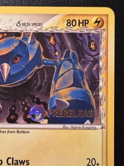 Prerelease Metang 49/113 EX Delta Species Pokemon Card Rare Stamped Near Mint - Image 4