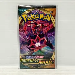 1x Sword & Shield Darkness Ablaze Sealed Pokemon Card Booster Pack - Image 1