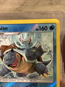 Pokemon Card Blastoise REVERSE HOLO RARE 25/181 SM Team Up 2019 - Image 3