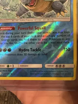 Pokemon Card Blastoise REVERSE HOLO RARE 25/181 SM Team Up 2019 - Image 5