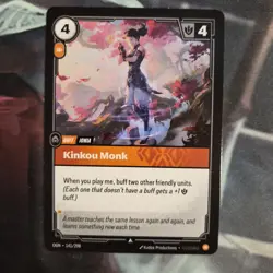 Riftbound Kinkou Monk Card OGN 141/298 English League of Legends - Image 1