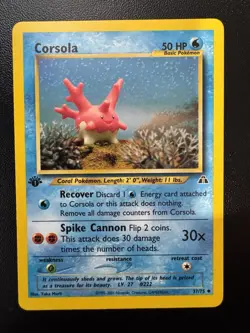 2001 Pokemon TCG Neo Discovery 1st Edition #37/75 Corsola Uncommon Card (NM-) - Image 1