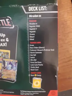 POKEMON Trading Card Game TCG League Battle Deck: Miraidon ex New - Image 3