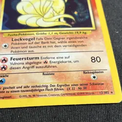 Vulnona 12/102 Base Set Holo Rare 1999 Pokemon TCG Card German Ninetales - Image 2