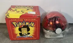 1999 Burger King Pokemon Pikachu 23k Gold Plated Trading Card/Pokeball *Sealed* - Image 1