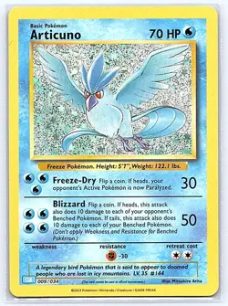 Trading Card Game Classic #009/034 Articuno Near Mint or Better - Image 1