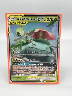 Pokemon TCG Celebi & Venusaur GX Holo Ultra Rare Card Team Up 1/181 NM Condition - Image 1