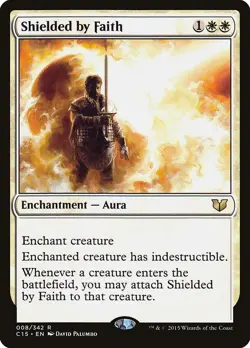 MTG - Shielded by Faith [Commander 2015] - Image 1