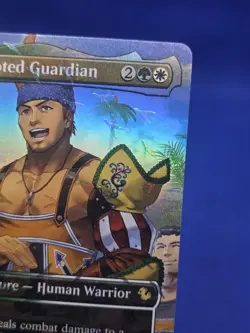 MTG Final Fantasy Wakka Devoted Guardian 0477 Borderless Chocobo Track Foil NM - Image 4