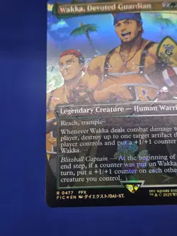 MTG Final Fantasy Wakka Devoted Guardian 0477 Borderless Chocobo Track Foil NM - Image 5