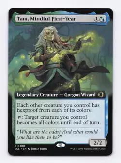 Tam, Mindful First-Year (Extended Art) 0380 (R) MTG Lorwyn Eclipsed (ECL) - Image 1