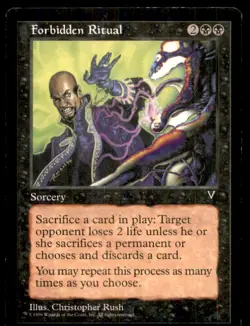 MTG Forbidden Ritual LP Light Play Visions [4482] - Image 1