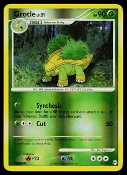 Pokemon Card - Grotle Diamond and Pearl 49/130 Uncommon Reverse Holo - Image 1