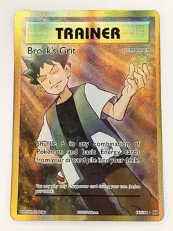 Pokemon TCG XY Evolutions Full Art Trainer Brock's Grit 107/108 - Image 1