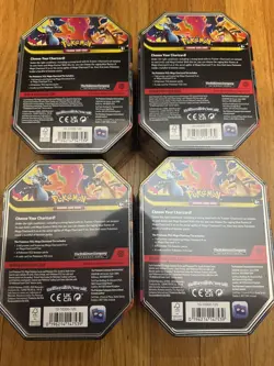 Pokemon TCG Mega Charizard Y ex Tins NEW SEALED - LOT OF 4 TINS - Image 2