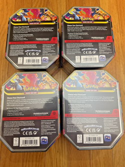 Pokemon TCG Mega Charizard Y ex Tins NEW SEALED - LOT OF 4 TINS - Image 3