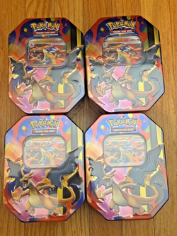 Pokemon TCG Mega Charizard Y ex Tins NEW SEALED - LOT OF 4 TINS - Image 4
