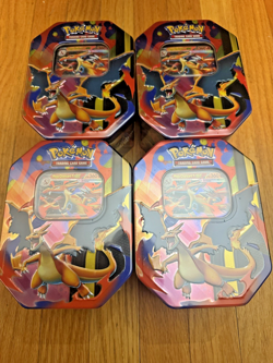 Pokemon TCG Mega Charizard Y ex Tins NEW SEALED - LOT OF 4 TINS - Image 5