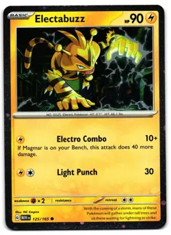 Electabuzz 125/165 - 151 Common Pokemon TCG Cosmos Holo - LP Card - Image 1