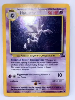 Pokemon Haunter 6/62 Fossil Holo 1999 - MP - Image 3