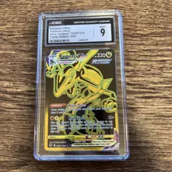 CGC 9 Pokemon Card Rayquaza Vmax TG29/TG30 Silver Tempest English Card [9] - Image 1
