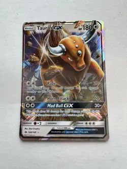 Pokemon: Taurus GX 100/149 Sun & Moon Base Set NM/M - Image 1
