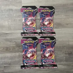 Pokemon TCG: Sword & Shield Fusion Strike Sleeved Booster Packs - Lot of 4 - Image 1
