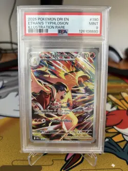 Ethan's Typhlosion 190/182 (Illustration Rare) Pokemon Destined Rivals PSA 9 - Image 1