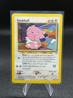 Pokemon TCG Neo Genesis Snubbull #74/111 Unlimited Common Vintage 2000 MP/HP - Image 1