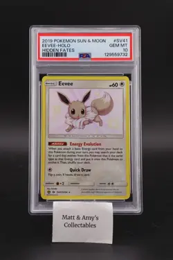 Eevee SV41/SV94 Pokemon Hidden Fates PSA 10 Promo - Image 1