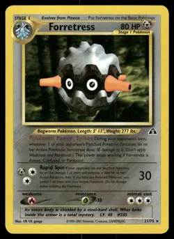 Pokemon Tcg Forretress #21 Pokemon Neo Discovery LP - Image 1